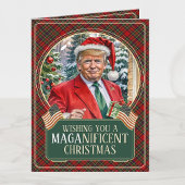 MAGAサンタトランプMAGAニフィシェントクリスマスフォールディング シーズンカード