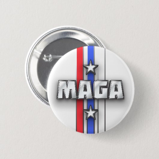MAGAスターストライプズがアメリカを再び白素晴らしくする 缶バッジ (正面&裏面)