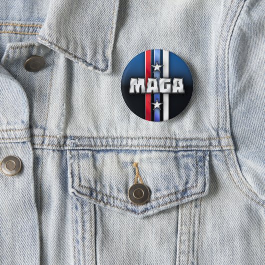 MAGAスターズ&ストライプアメリカを再び青素晴らしに 缶バッジ (インサイチュ)