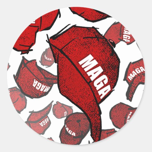 MAGAステッカー ラウンドシール (正面)