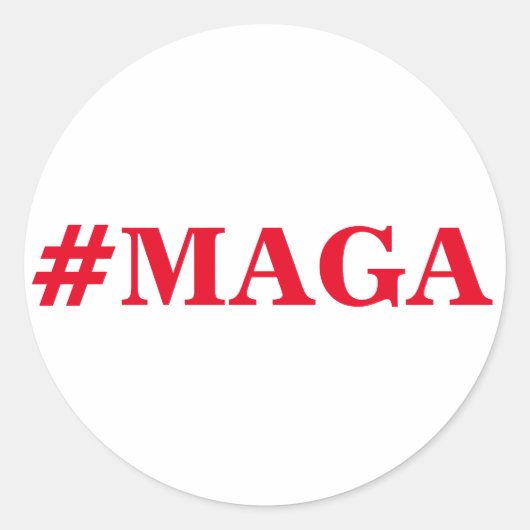 #MAGAステッカー、再びアメリカを作素晴らしる。 ラウンドシール (正面)