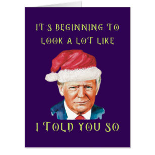 MAGAドおもしろいナルドトランプ保守的クリスマス カード