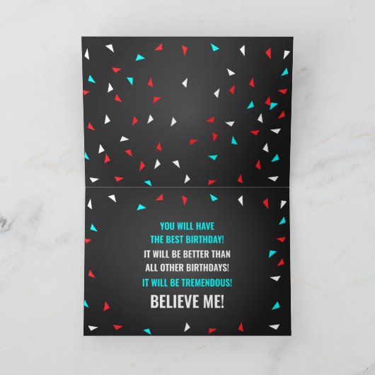 MAGAド最高のおもしろいナルドトランプ誕生日カード カード (内部)