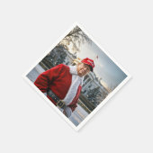 MAGAハット付きサンタクローストランプ スタンダードカクテルナプキン (角)