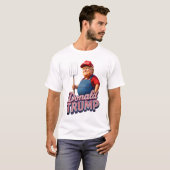 MAGAフォーク&ピッチフォーク – ドナルド・トランプTee Tシャツ (正面フル)