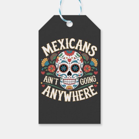 MAGAメキシコはどこにも行かない砂糖スカル ギフトタグ (正面)
