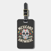 MAGAメキシコはどこにも行かない砂糖スカル ラゲッジタグ (正面縦)