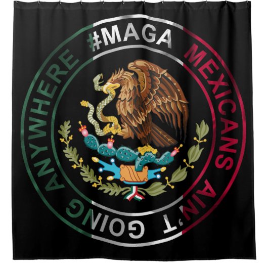 MAGAメキシコ人はどこにも行かない シャワーカーテン (正面)