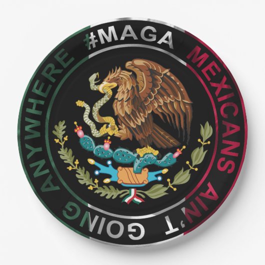 MAGAメキシコ人はどこにも行かない ペーパープレート (正面)