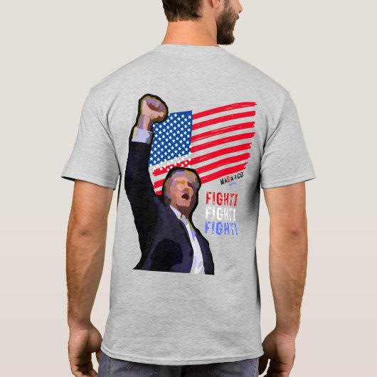 MAGAメリカファイトアーポップ・アートのトトランプ Tシャツ (裏面)