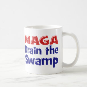 MAGA湿地の赤い青を排出 コーヒーマグカップ