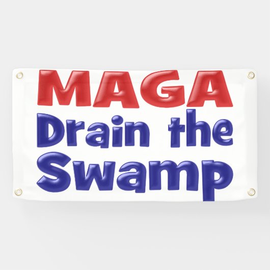 MAGA湿地の赤い青を排出 横断幕 (横)