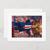 MAGA祝ツイストの大統領の日：ドン ポストカード (正面/裏面)