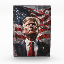 MAGA ドナルド・トランプ フラッグ インテリア アクリルブロック フォトブロック