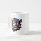 MAGA: 神、銃、そして本気。 コーヒーマグカップ (正面左)