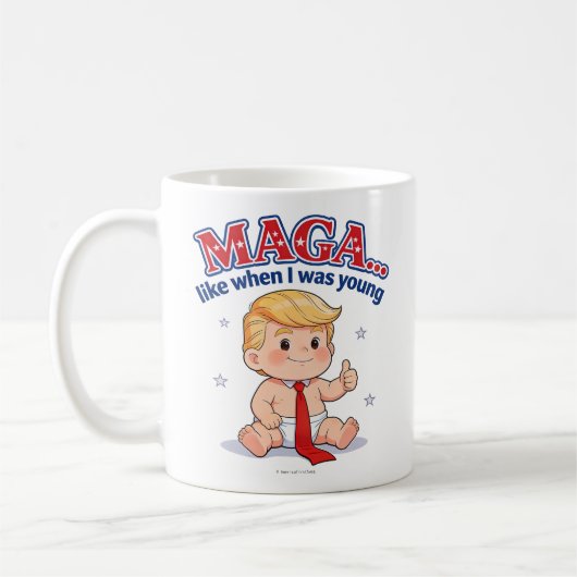 MAGA...私が若かった頃みたいに - コーヒーマグカップ (左)