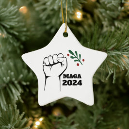 MAGA 2024クリスマスツリーオーナメントデコール セラミックオーナメント