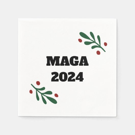 MAGA 2024クリスマス スタンダードカクテルナプキン (正面)