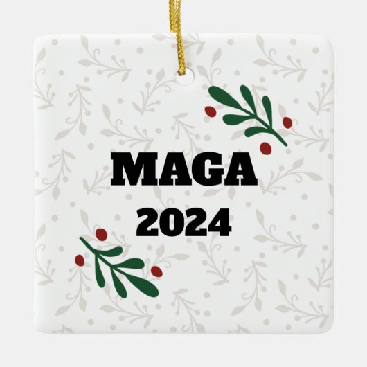 MAGA 2024 Christmas Tree Ornament Decor セラミックオーナメント (正面)