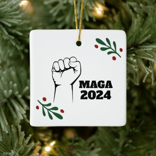 MAGA 2024 Christmas Tree Ornament Decor セラミックオーナメント (ツリー)