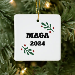 MAGA 2024 Christmas Tree Ornament Decor セラミックオーナメント