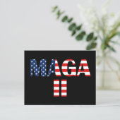 MAGA 2、アメリカ国旗 ポストカード (スタンド正面)