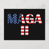 MAGA 2、アメリカ国旗 ポストカード (正面)
