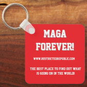 MAGA FOREVER - Restrictedpublic.comあなたのプラ最高のック キーホルダー (正面)