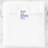 MAGA is a Fascist Cult ラウンドシール (バッグ)