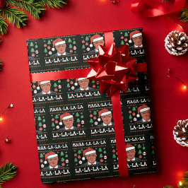 Maga La La La Funny Trump Ugly Christmas ラッピングペーパー