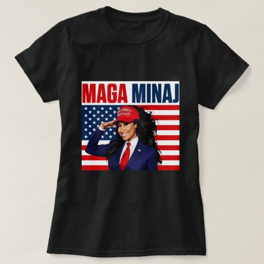 Maga Minajとトランプの台頭 Tシャツ (デザイン正面)