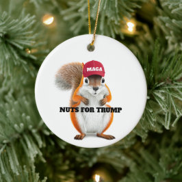 MAGA Peanut the Squirrel Nuts for Trump セラミックオーナメント