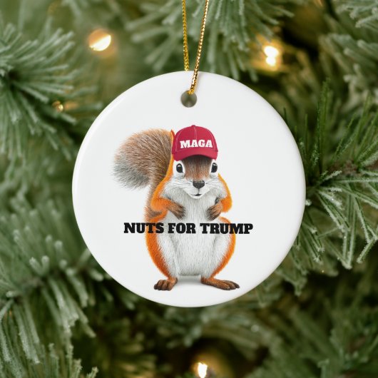MAGA Peanut the Squirrel Nuts for Trump セラミックオーナメント (ツリー)