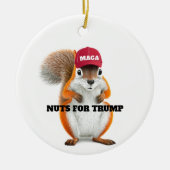 MAGA Peanut the Squirrel Nuts for Trump セラミックオーナメント (正面)