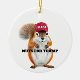 MAGA Peanut the Squirrel Nuts for Trump セラミックオーナメント
