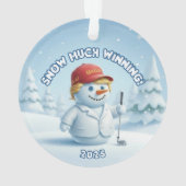 MAGA Snowman Trump Ornament  - Patriotic Ornament オーナメント (裏面)