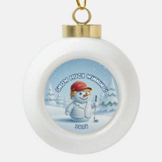 MAGA Snowman Trump Ornament  - Patriotic Ornament セラミックボールオーナメント