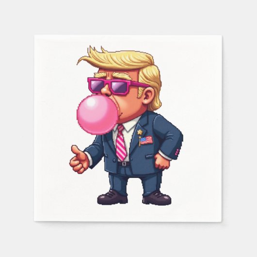 Maga Trump誇りを持った Pixel President Inaguation Day スタンダードカクテルナプキン (正面)