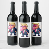 Maga Trump誇りを持った Pixel President Inaguation Day ワインラベル (ボトル)