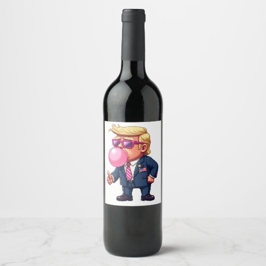 Maga Trump誇りを持った Pixel President Inaguation Day ワインラベル (正面)