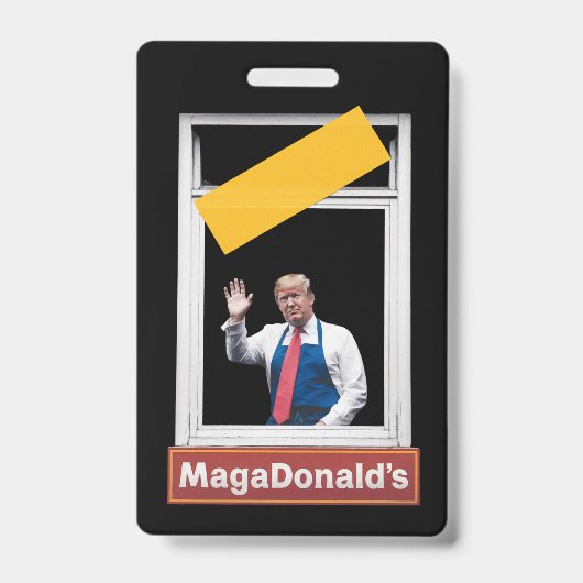 MAGADonald's トランプ 2024 バッジ (正面)