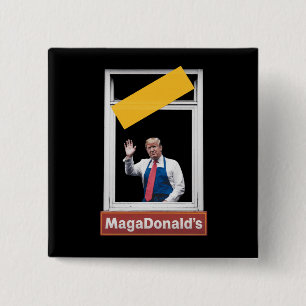 MAGADonald's トランプ 2024 缶バッジ