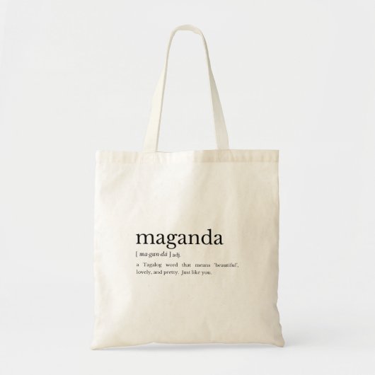 Maganda Tote Bag – Filipino Aesthetic  トートバッグ (正面)