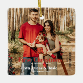 Magazineが初めてのクリスマスを成長家族でカバー セラミックオーナメント