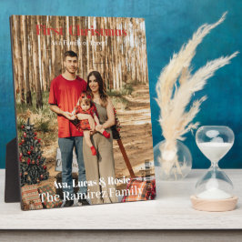 Magazineが初めてのクリスマスを成長家族でカバー フォトプラーク