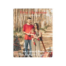 Magazineが初めてのクリスマスを成長家族でカバー メタルプリント