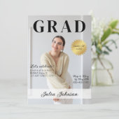 Magazineスタイリッシュ Graduate Photo 2024卒業 招待状 (スタンド正面)