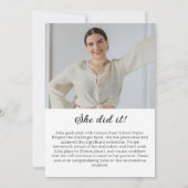 Magazineスタイリッシュ Graduate Photo 2024卒業 招待状 (裏面)