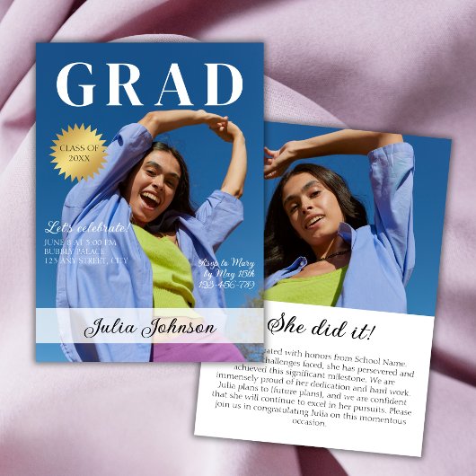 Magazineモダン Graduate Photo 2025卒業 招待状