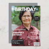 Magazine写真84th birthday招待状のために 招待状 (正面/裏面)